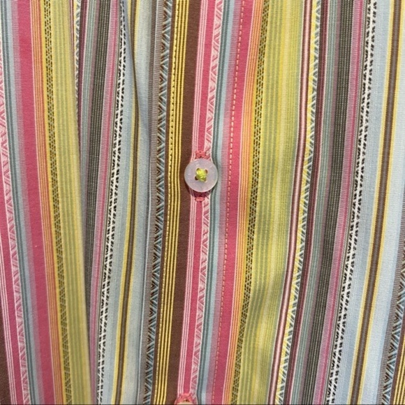 Robert Graham Colorful Striped Button Down Collared Shirt - Picture 3 of 11